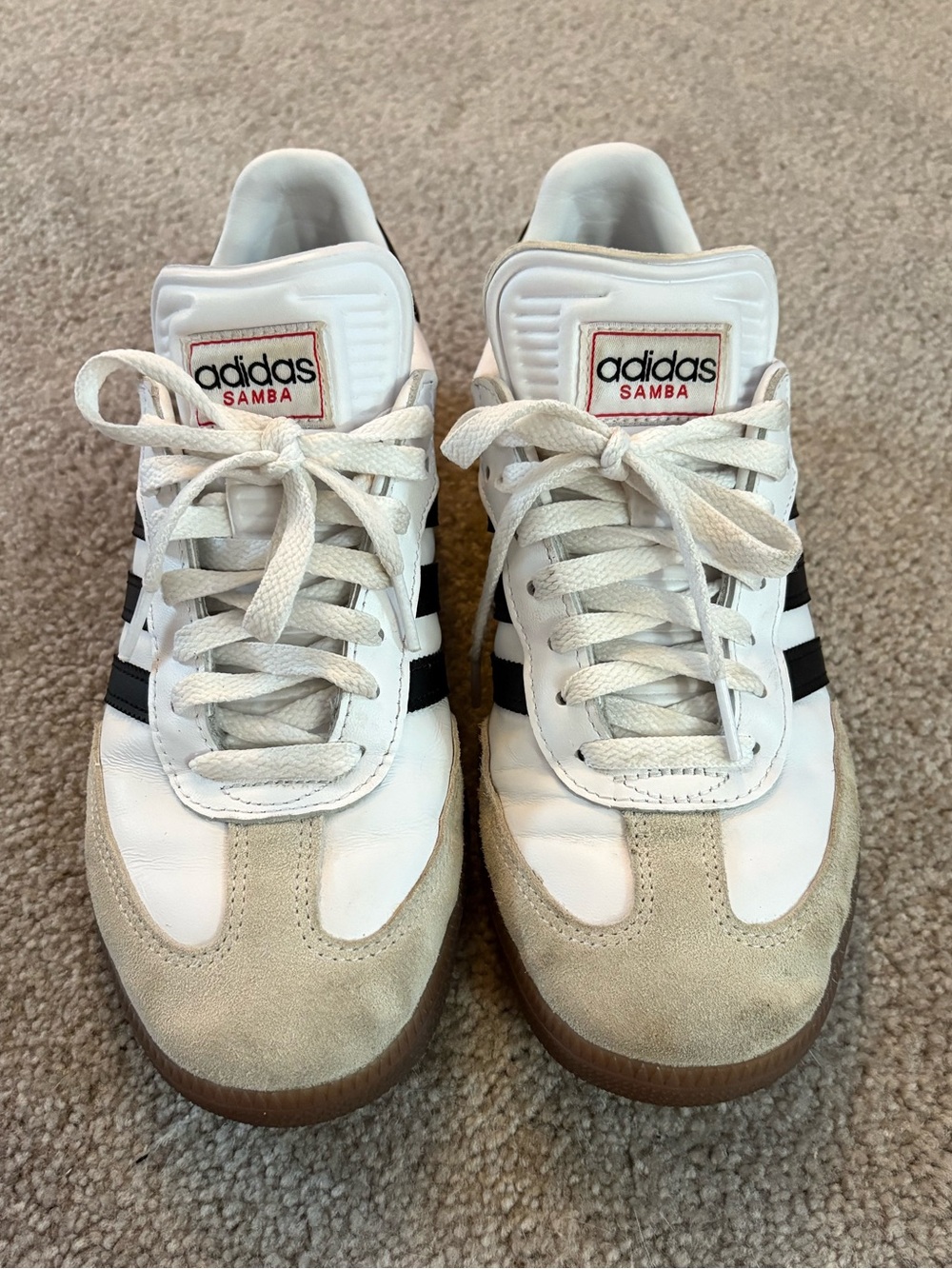 Adidas Sambas OG - white with black stripes